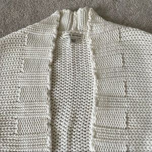 Banana Republic White Knit Short Sleeve Cardigan